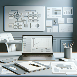 DALL·E 2023-12-02 20.34.02 - A simplified and less colorful image of a business planning environment, focusing on the essentials. The scene depicts a clean, minimalist office desk